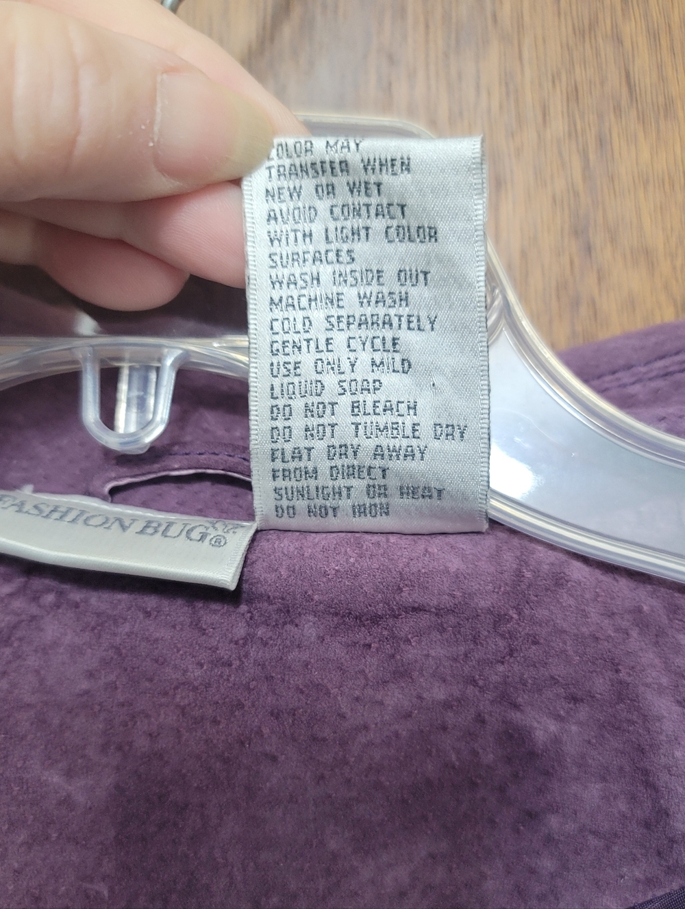 Fashion Bug Plum Purple Suede Zip-Front Jacket. Size 18 - Picture 3 of 12